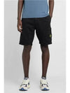 Wappen Patch Pocket Drawstring Shorts Black - STONE ISLAND - BALAAN 3