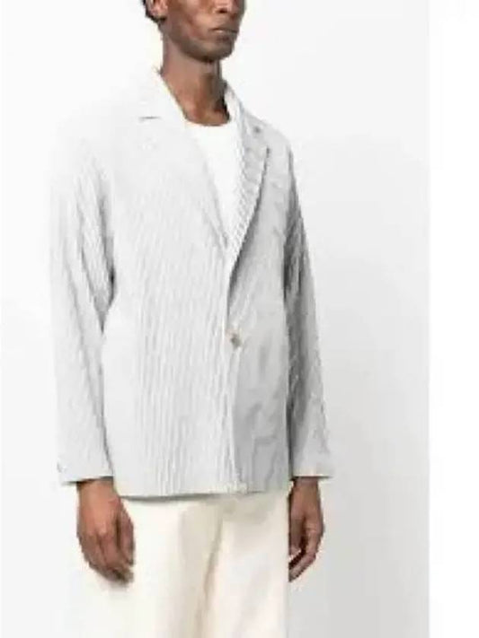 HOMME PLISSE Pleated single breasted jacket gray HP36JD30111 - ISSEY MIYAKE - BALAAN 2