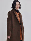 Leopard Jacquard Peton Long Straight Coat Brown - LIE - BALAAN 6