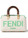 By The Way Small Canvas Tote Bag Green White - FENDI - BALAAN 2