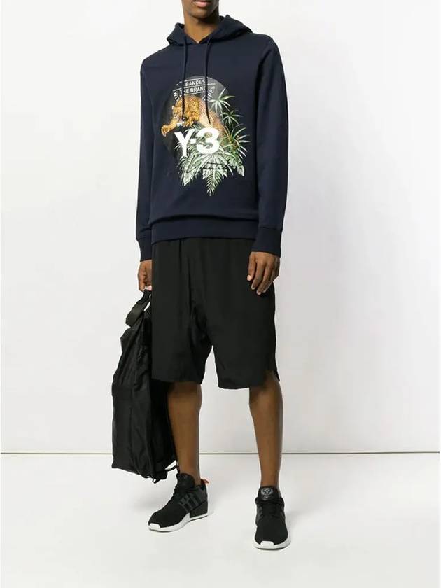 Leopard Print Hoodie Dark Navy - Y-3 - BALAAN 5