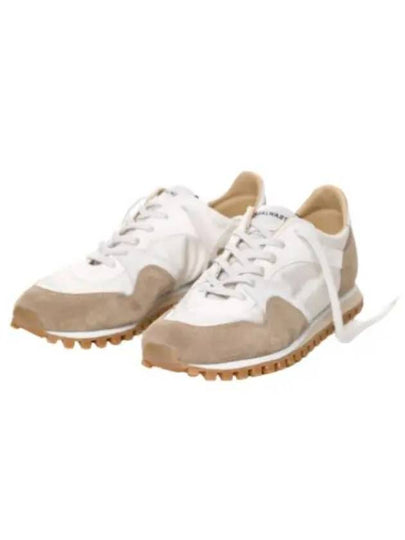 Men's Trail Leather Low Top Sneakers Taupe - SPALWART - BALAAN 2