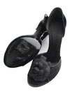 Black camellia open toe shoes 35 and a half - CHANEL - BALAAN 3