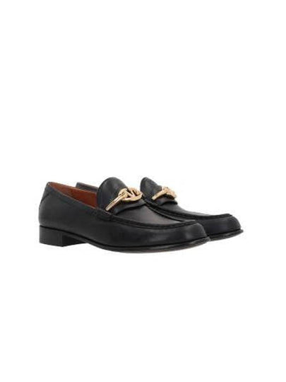 V Logo Signature Calfskin Loafers Black - VALENTINO - BALAAN 2