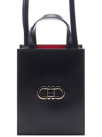 Mini Tote Bag Black - SALVATORE FERRAGAMO - BALAAN 2