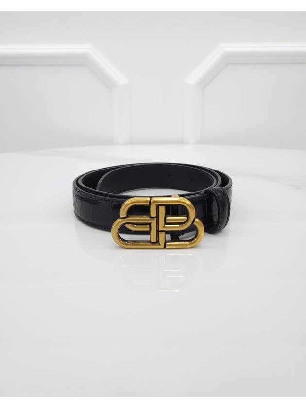 BB thin belt black 85 - BALENCIAGA - BALAAN 1