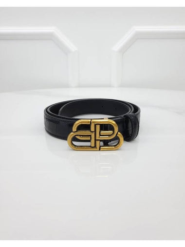 BB thin belt black 85 - BALENCIAGA - BALAAN 1