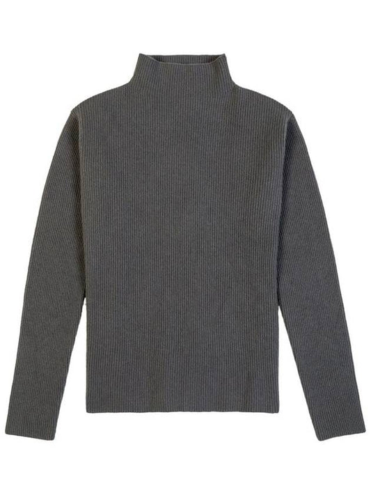 Cashmere Half Neck Turtleneck Grey - SOLEW - BALAAN 1