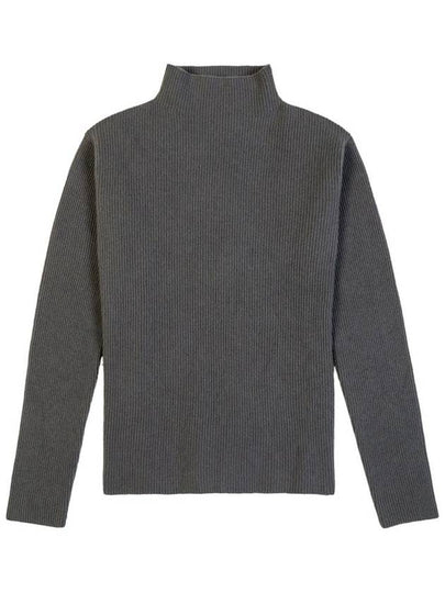 Cashmere Half Neck Turtleneck Grey - SOLEW - BALAAN 2