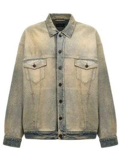 Oversized Washed Denim Jacket Blue - BALENCIAGA - BALAAN 2