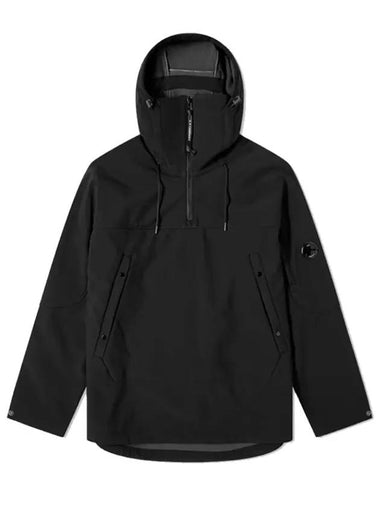 Lens Wappen Half Zip Up Anorak Black - CP COMPANY - BALAAN 1