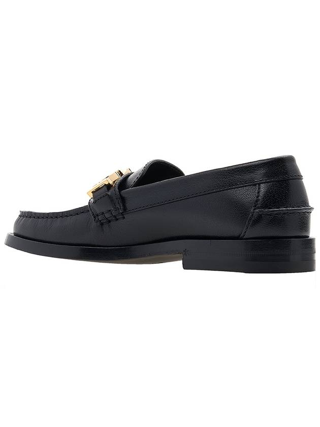 Women's Logo Symbol Leather Loafer Black - GUCCI - BALAAN.