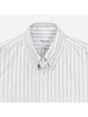 Stripe Oxford Armband Long Sleeve Shirt Grey - THOM BROWNE - BALAAN 4