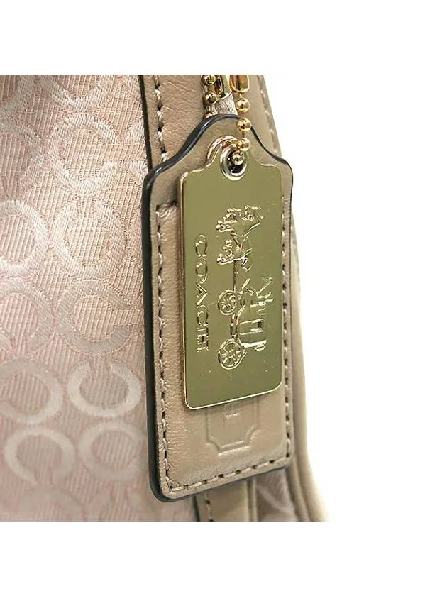 27906 Ivory color fabric python detail shoulder bag - COACH - BALAAN 4