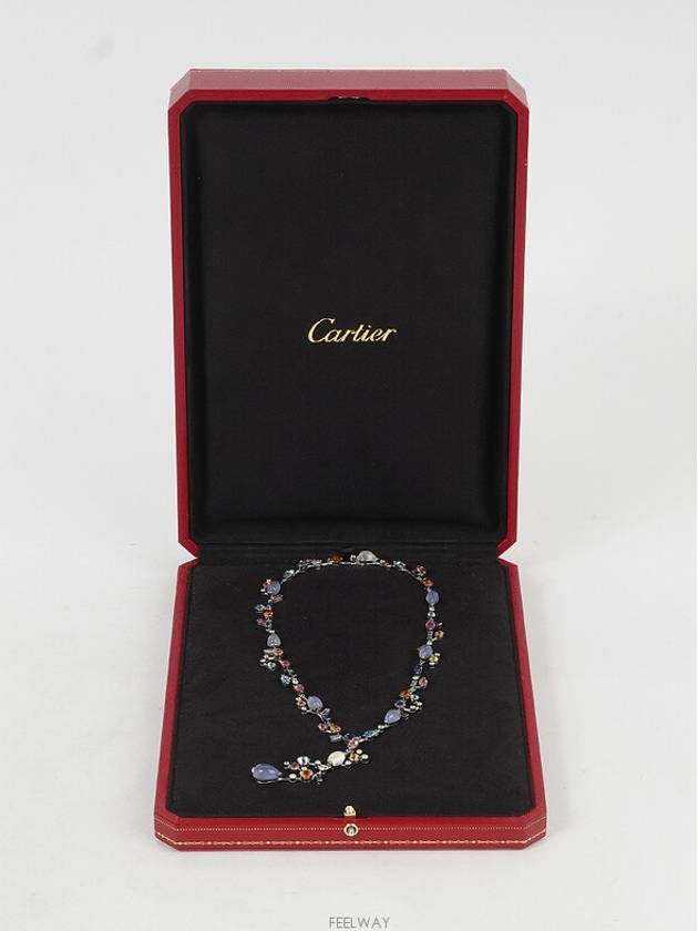 Meli Melo Diamond Multicolor Jam Stone Necklace 74367 - CARTIER - BALAAN 8