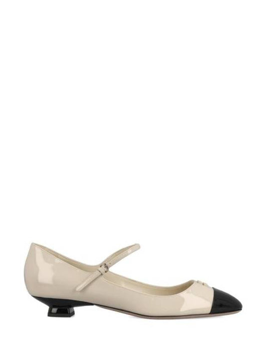 Flat Shoes 5I078E06EF0A72 P24 IVORY BLACK - MIU MIU - BALAAN 1