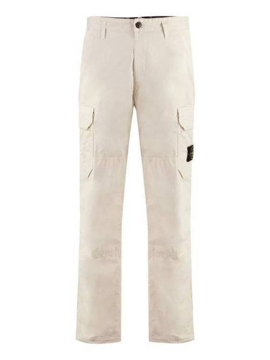 Pantaloni Comfort Fit Cargo Straight Pants Ivory - STONE ISLAND - BALAAN 1