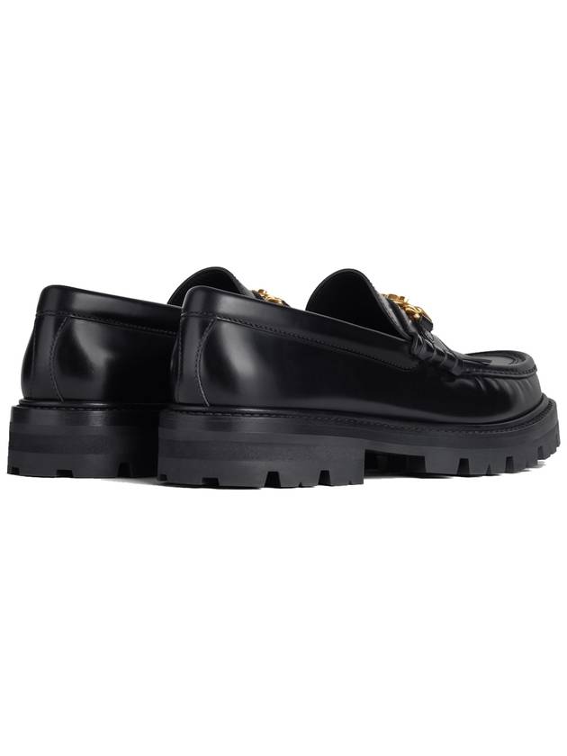 Triomphe Chain Polished Bull Margaret Loafers Black - CELINE - BALAAN 4