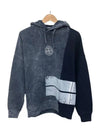 Logo Print Felpa Hoodie Navy - STONE ISLAND - BALAAN 2