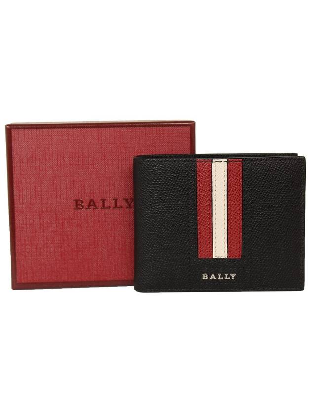 Men's Tevye Leather Half Wallet Black - BALLY - BALAAN 6