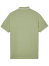 Men's Logo Patch Lining Short Sleeve Polo Shirt Sage Green - STONE ISLAND - BALAAN 3