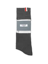 Men's Diagonal Light Weight Midi Socks Dark Grey - THOM BROWNE - BALAAN 3