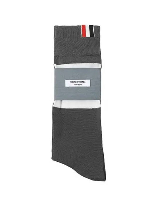 Men's Diagonal Light Weight Midi Socks Dark Grey - THOM BROWNE - BALAAN 2