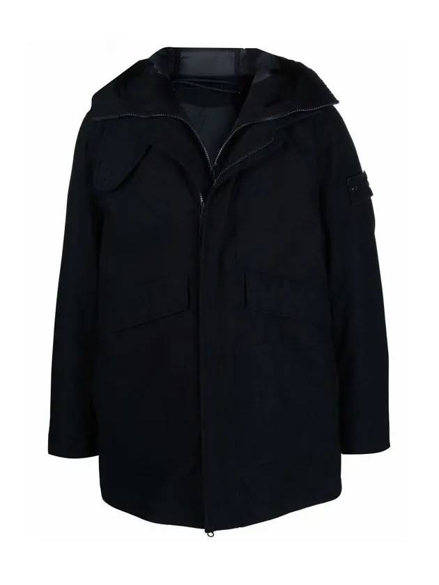 Men's Waffen Patch Ghost Piece Parka Navy - STONE ISLAND - BALAAN 2