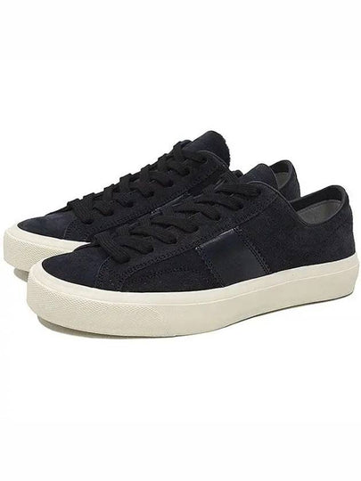 Men's Cambridge Suede Low Top Sneakers Blue - TOM FORD - BALAAN 2