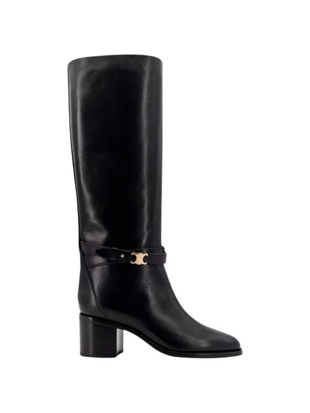 Garance Triomphe Strap Long Boots Black - CELINE - BALAAN 1