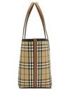 London Check Medium Cotton Tote Bag Archives Beige - BURBERRY - BALAAN 5