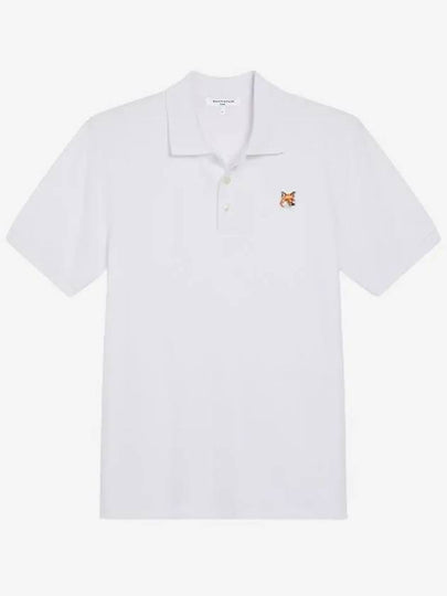 Fox Head Patch Classic Polo Shirt White - MAISON KITSUNE - BALAAN 2