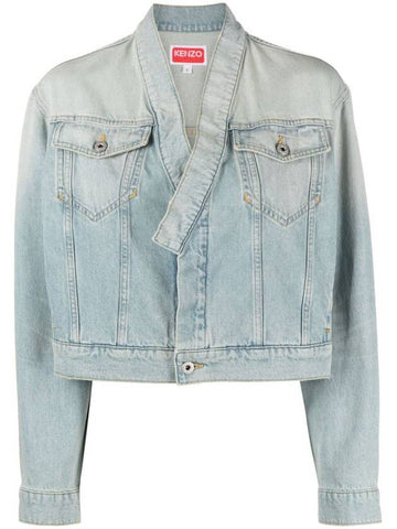 Kenzo Cropped Denim Jacket Clothing - KENZO - BALAAN 1