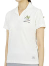 Women's Golf Montrose Short Sleeve PK Shirt White - HORN GARMENT - BALAAN 3