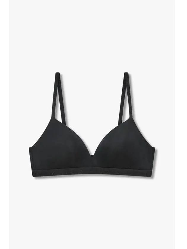 UNDERWEAR Women s Embroidered Logo Banding Triangle Bra Black - EMPORIO ARMANI - BALAAN 1