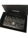 Classic medium wallet black caviar silver plate AP0232 - CHANEL - BALAAN 5