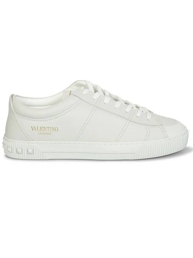 Men's City Planet Leather Low Top Sneakers White - VALENTINO - BALAAN 2