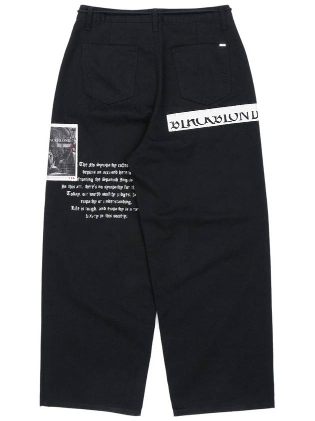 BBD No Sympathy Wide Cotton Pants Black - BLACKBLOND - BALAAN 4