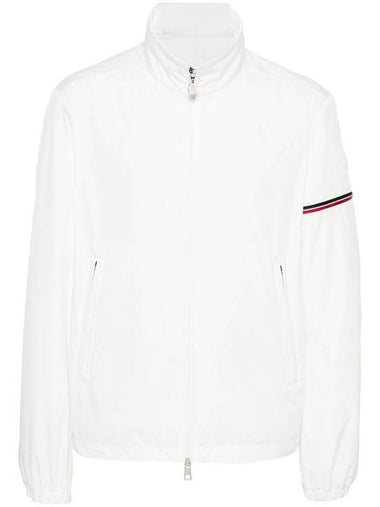 Ruinette Logo Patch Nylon Zip Up Jacket White - MONCLER - BALAAN 1