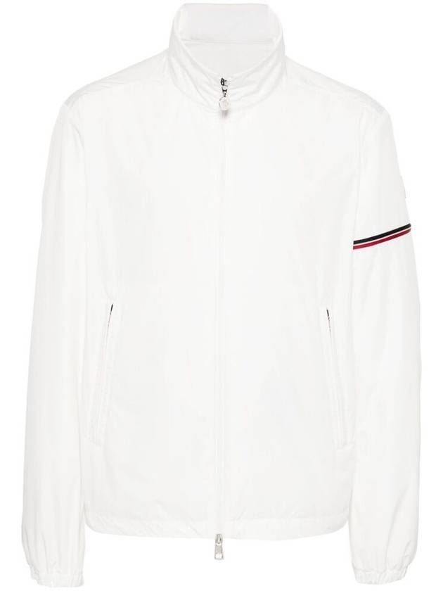 Ruinette Logo Patch Nylon Zip Up Jacket White - MONCLER - BALAAN 1