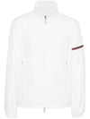 Ruinette Logo Patch Nylon Zip Up Jacket White - MONCLER - BALAAN 1