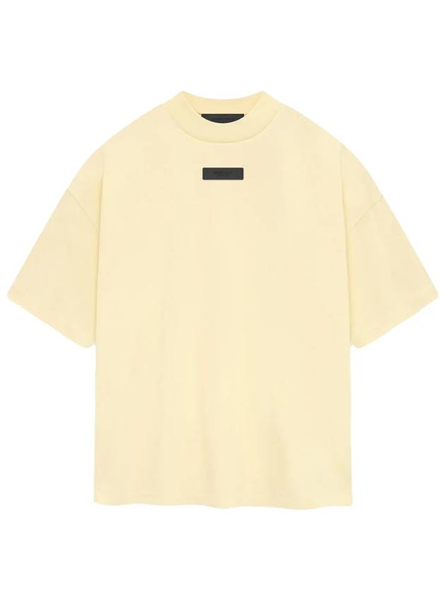 Fear of God Essential Patch Logo T Shirt Canary - FEAR OF GOD ESSENTIALS - BALAAN 1