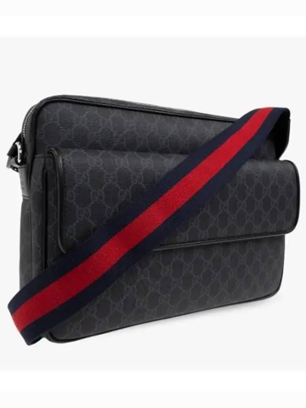 GG Supreme Canvas Messenger Bag Black - GUCCI - BALAAN 3