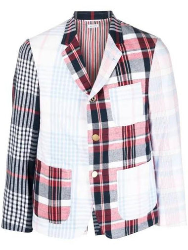 Fun Mix Madras Cotton Sack Jacket - THOM BROWNE - BALAAN 1