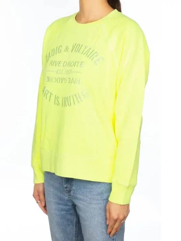 Embroidered Logo Sweatshirt Neon - ZADIG & VOLTAIRE - BALAAN 4