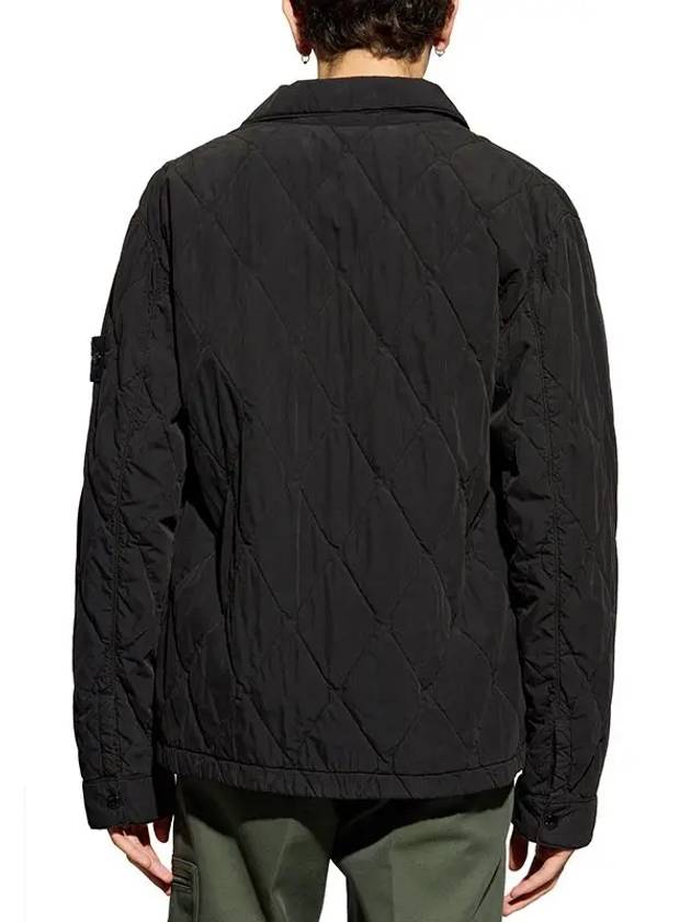 Q0633 50 Fili Nylon Padding Cotton Shirt Jacket Black - STONE ISLAND - BALAAN 5