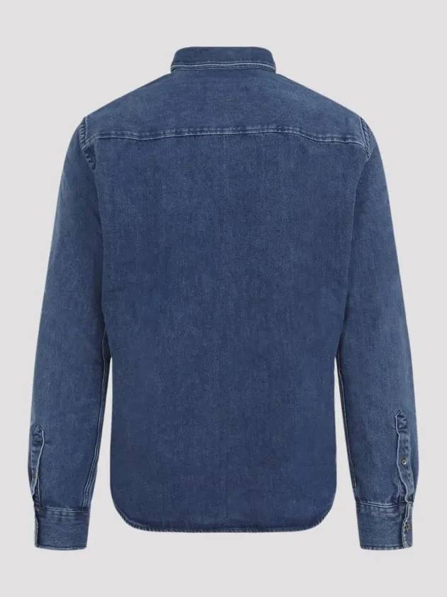 De Coeur Embroidered Denim Long Sleeve Shirt Blue - AMI - BALAAN 3