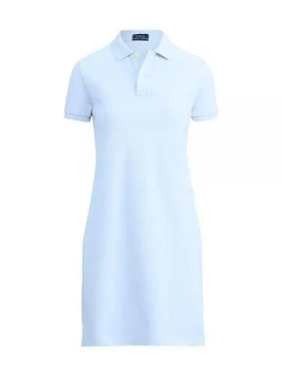 Women's Pony Logo Midi Dress Light Blue - POLO RALPH LAUREN - BALAAN 2