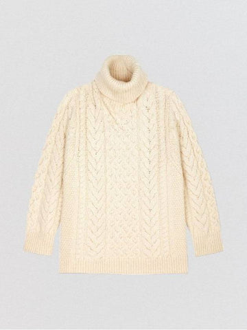 Texture Jumper Turtleneck Ivory - ISABEL MARANT - BALAAN 1