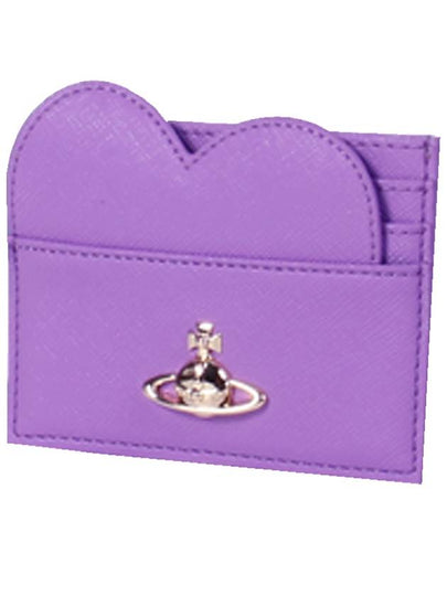 Logo Plaque Heart Card Wallet Purple - VIVIENNE WESTWOOD - BALAAN 2